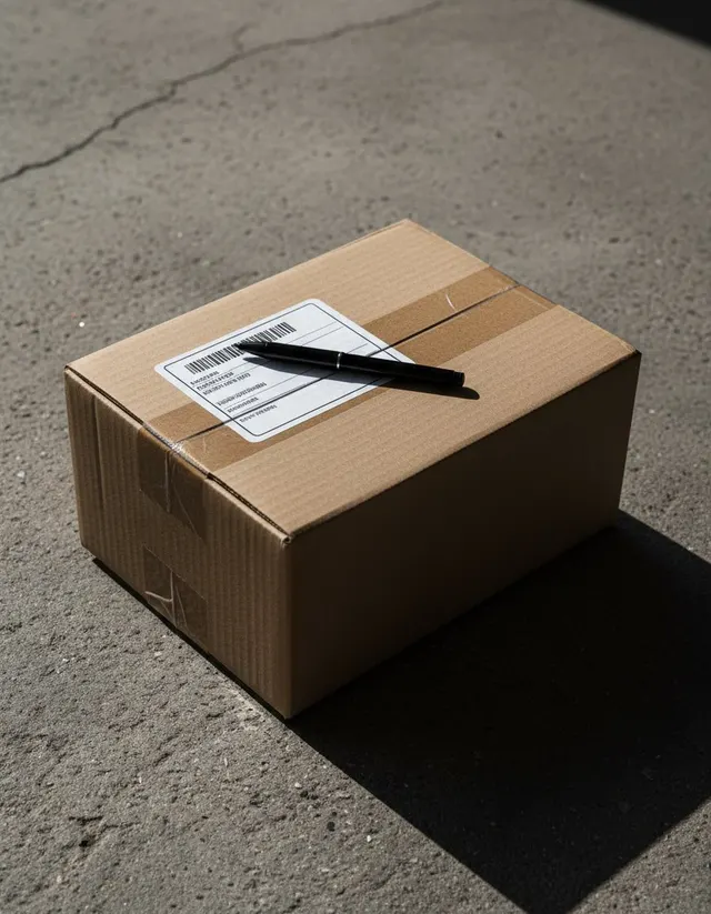 Caja rotulada lista para enviar